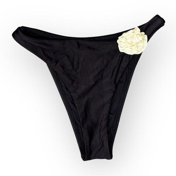 L Space Leilani Rose Appliqué High Cut Bikini Bottoms Size XS - Picture 6 of 12